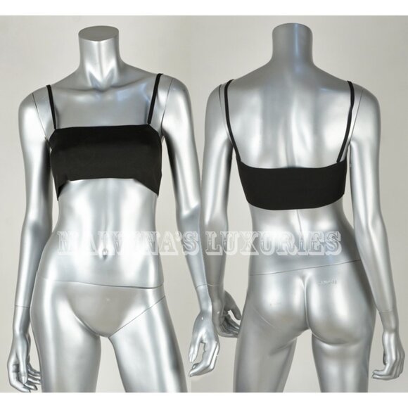 GUCCI BRA TOP BLACK VISCOSE SPAGHETTI STRAPS sz L / Large - Picture 2 of 5